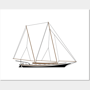 Bugeye Ketch Sailboat Posters and Art